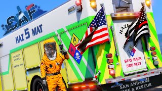 SAF 385  HAZMAT Scene amp New F150 Command Unit  GTA V RP [upl. by Htaras653]