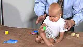 PediatricNeuro Exam 6 month Postural Reflexes  Lateral Propping [upl. by Ahsetel]