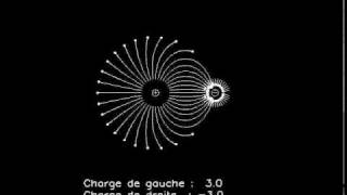 Lignes de champ  charges ponctuelles [upl. by Gabbert417]