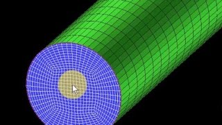 Ansys ICEMCFD Tutorial  Structured Meshing of a Cylinder 3D  Hexahedral Meshing  Pipe Flow [upl. by Eekcaj]