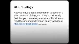 Biology CLEP Tests  Discover this Secret to PASS CLEP GUARANTEED  PT 13 [upl. by Hitt345]