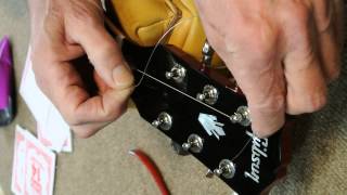 How to Tie a String to the Tuning Peg Post [upl. by Inol718]