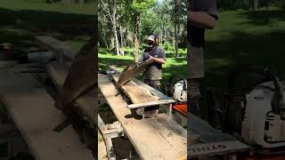 Slabbing Black Walnut with Stihl MS 661 amp Logosol F2 The Perfect Chainsaw Milling Combo [upl. by Elocal749]