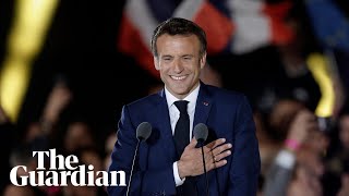 Emmanuel Macron gives victory speech following election results [upl. by Yolanda362]