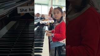 5yo FALLS off chair playing piano😱🎹😢 piano music pianolesson pianostudent classicalmusic [upl. by Nyl601]