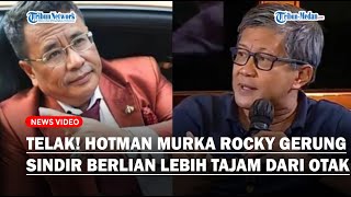 TELAK Hotman Balas Rocky Gerung yang Sindir Berlian Lebih Tajam dari Otaknya Singgung Jokowi amp MK [upl. by Odnomra901]