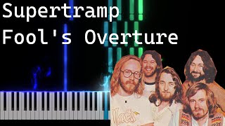 Supertramp  Fools Overture Piano Tutorial NivekPiano [upl. by Eberhart901]