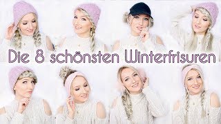 Die 8 SCHÖNSTEN WINTERFRISUREN MIT MÜTZE STIRNBAND amp Co  TheBeauty2go [upl. by Dorcia]