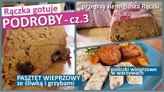 Rączka gotuje pasztet wieprzowy ze śliwką i grzybami policzki w warzywach z kopytkami [upl. by Risa]