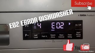 E02 Error Dishwasher Voltas Beko [upl. by Wallace920]