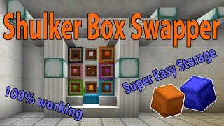 Automatic Shulker Box Swapper Minecraft 117  Easy Storage System  Tested 2021 [upl. by Nanci]