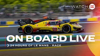 Onboard the 83 LIVE race action at 24H of Le Mans 2024  Ferrari Hypercar Part 2 [upl. by Seira355]