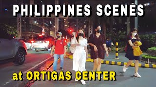 ORTIGAS CENTER at Night  Walking Tour Pasig Philippines 4K HD [upl. by Babs523]