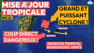 L’Île Maurice et la Réunion se préparent au puissant et dangereux cyclone Belal [upl. by Aihsirt]