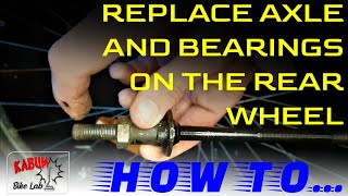 How To Replace Axle And Bearings On The Rear Wheel Hub With Freewheel [upl. by Nonnelg846]