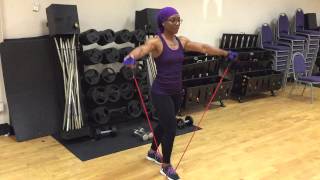 Resistance Band Side Lateral Raise [upl. by Tirreg]