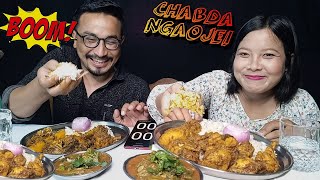 SPICY CHICKEN CURRY EATING CHALLENGE ChabdaNgaojei  Yen Thongba chaba hanba tanaba manipuri [upl. by Akli]