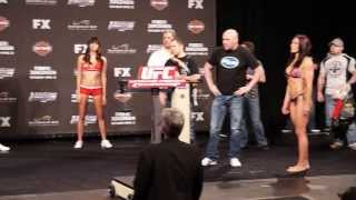 Miesha Tate and Cat Zingano weigh in for TUF 17 [upl. by Strenta]