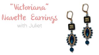 Victoriana Crystal Navette Earrings  Learn how to bezel a Navette [upl. by Skye]