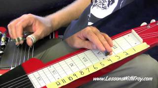 C6 Lap Steel Lessons  HD  Volume 1  Part B  by Lessons With Troy [upl. by Whetstone]