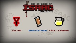 Binding of Isaac Antibirth Item guide  Sulfur Booster Pack Free Lemonade [upl. by Aninotna]