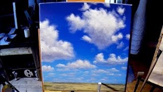 How to Paint Simple Clouds  Free Acrylic Painting Lesson In Real Time [upl. by Aron]