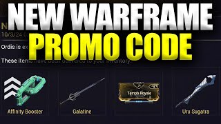 New Warframe Promo Code Free Galatine Affinity Booster Mod And Sugatra [upl. by Woll]