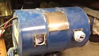 Homemade DIY Drum Sandblaster In Use [upl. by Perkoff]