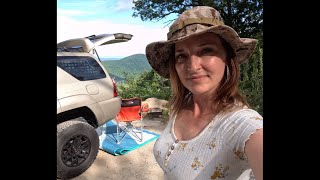 Solo car camping on cliff in 4th gen 4runner [upl. by Ahsoyek]