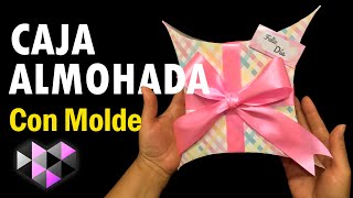 Tutorial cómo hacer cajita almohada con molde  Tips Papeleros [upl. by Shirl596]