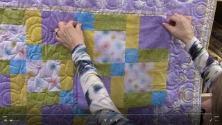 Lets Make  Disappearing Nine Patch with Mitered Corner Borders Tutorial [upl. by Jonell]