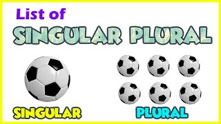 Learn English  50 List of Singular and Plural Nouns  English Vocabulary for Kids  AAtoonsKids [upl. by Onileva416]