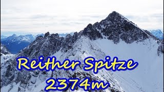 Reither Spitze 2374m amp Seefelder Spitze 2221m  Überschreitung bei Sturm und Schnee [upl. by Erdda]