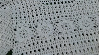 Пуловер quotЦветочныйquot Часть 6 Pullover Crochet [upl. by Anidan]