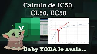 Calculo de IC50 CL50 EC50 en Excel de Office 365 [upl. by Lonee]