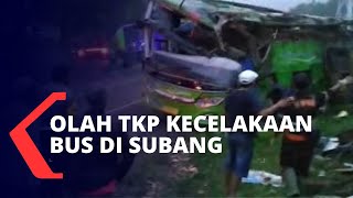 Polisi Selesai Olah TKP Kecelakaan Bus di Subang [upl. by Ahsienauq285]