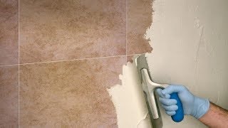 Rinnovare le pareti di BAGNO e CUCINA senza rimuovere le PIASTRELLEHow to renovate bathroom tiles [upl. by Eenej]