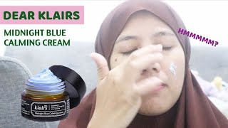 Review Dear Klairs Midnight Blue Calming Cream Moisturizer [upl. by Nnyleve]