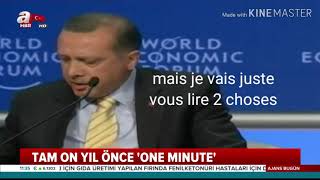 One minute Erdogan vs Israël et Davos soustitrée français [upl. by O'Toole732]