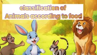 ANIMAL CLASSIFICATION ACCORDING TO THE FOOD THEY EAT  science [upl. by Hirz119]