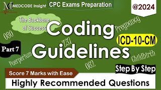 ICD10CM Specific Coding guidelines questions for CPC exam Part 7 [upl. by Avevoneg]