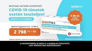 BIOSYNEX Antigén teszt  gazdaságos 5 dbos családi kiszerelésben [upl. by Delija396]