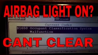 Toyota Airbag Reset  B1650 Occupant Classification [upl. by Newbill]