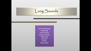 Lung sounds [upl. by Erna]