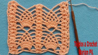 CrochetPuntos PiñaTutorialMuestra 21 Para Aplicar en Cualquier Proyecto GustenSubtitle English🤩 [upl. by Greerson]