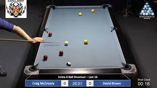 Irvine 8 Ball Shootout Last 16 [upl. by Daeriam]