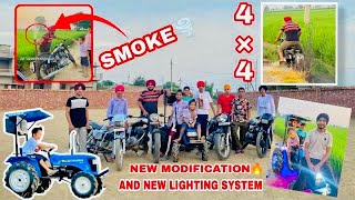 MINITRACTOR NEW MODIFICATION amp LIGHTNING SYSTEM🔥  SMOKING🌪 4×4💥 samadhbhaivlogneverforget1984 [upl. by Areip]