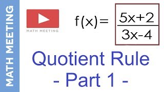 Quotient rule  Derivatives Calculus [upl. by Aliban]