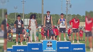 Wewahitchkas Cox wins gold at 1A State meet [upl. by Dlorrej]