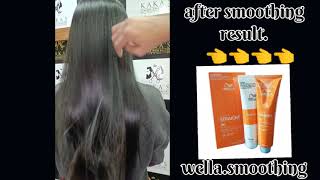 WELLA HAIR SMOOTHING TREATMENT STEP BY STEP process  STRAIGHT AND SHINNY HAIR RESULTS [upl. by Cumings]